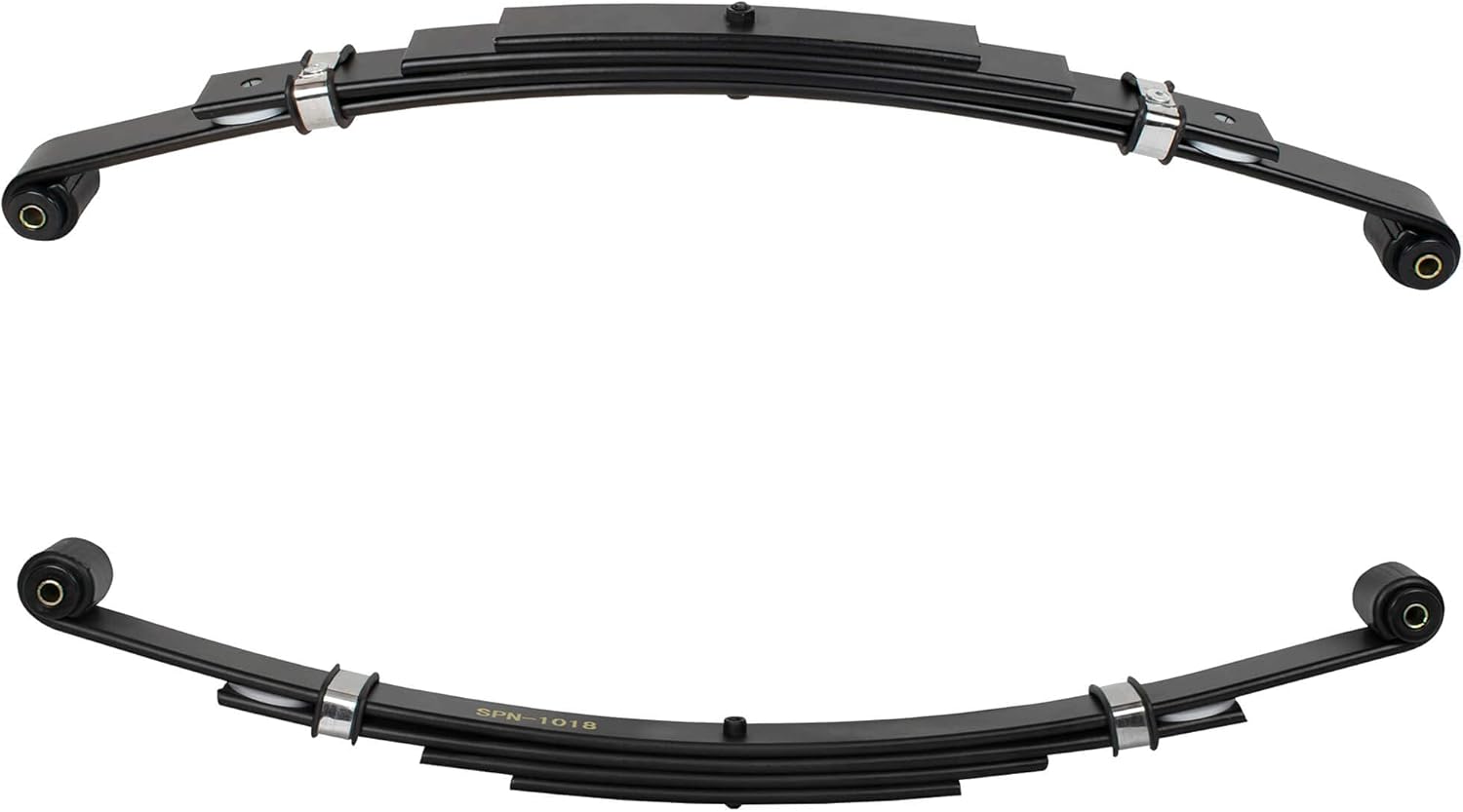 NOKINS Heavy Duty Double Action Rear 4-Leaf Leaf Spring Kit for EZGO TXT 1995-2013 Golf Carts with Bushing Kit, 2-Pack