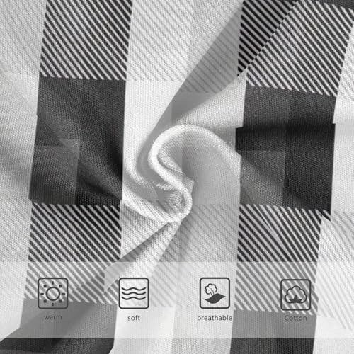 Girls Panties, Black White Buffalo Plaid Toddler Briefs, Cotton Girls Underwear, 2T–8 Years3