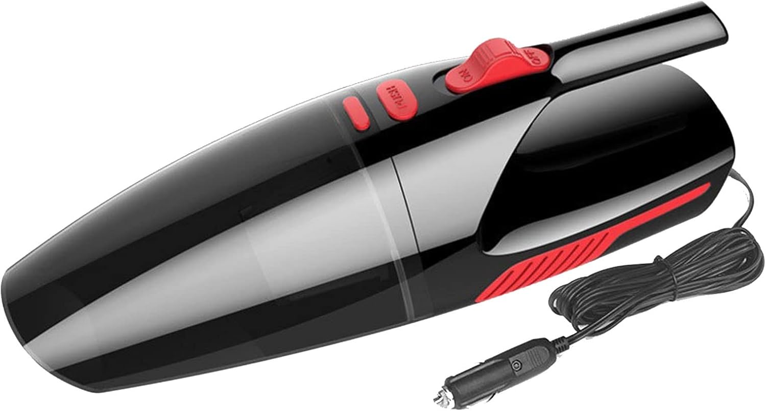 Hard Floor Vacuum Wireless Car Vacuum Cleaner Cordless Handheld Auto Vacuum Home Car Dual Use Mini Vacuum Cleaner with Built-in Battrery (Color : Black)