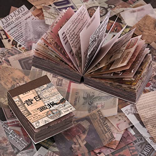 366 Feuilles Papier de Scrapbooking Vintage Mini Fournitures de Journalisation Papier Décoratif pour Album de Bricolage Carte de Voeux Scrapbooking Journal Papier Artisanal Décoratif B Cover
