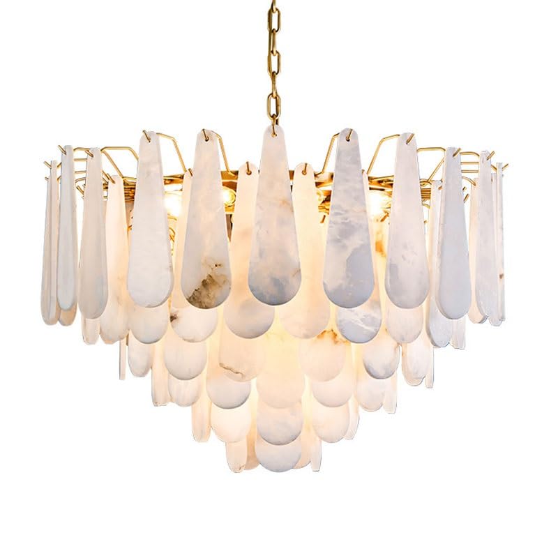 Suspension suspendu lampe à hauteur réglable avec LED et lustre marbre rond salon