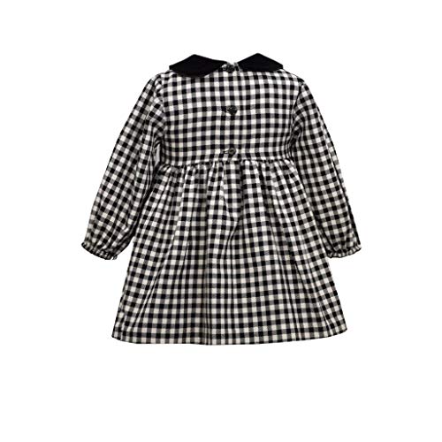 Bonnie Jean Holiday Christmas Dress - Smocked Black And White Check For Baby, Toddler And Little Girls, 12 Months #TOP1