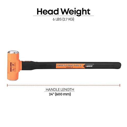 Miniatura 7 de Groz 34520 - Mazo indestructible de 36 pulgadas, 14 libras