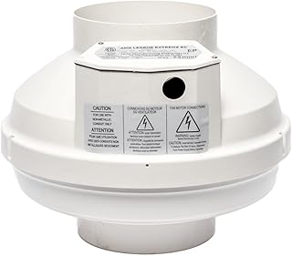 Festa AMG Legend Extreme EC Radon Fan - Quiet and Energy Efficient 571 CFM Radon Mitigation System Inline Fan - 6" Electric Waterproof Inline Duct - Sturdy Glass Reinforced Poly-Resin White