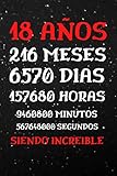  18 AÑOS Siendo Increible: Diario Cuaderno de Notas , Regalos Cumpleaños niñas chico 18 años , Apuntes o Agenda , Regalos Adolescentes Originales Cumpleaños