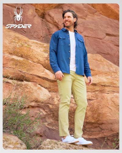 Spyder Mens Button Down Shirt Jacket - Performance Long Sleeve Shirt Jacket for Men - Casual Collared Mens Button Up Shirts4
