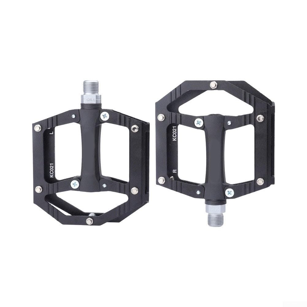 Yhenlovtt Pedales ligeros de bicicleta de montaña planos de aluminio con rodamiento sellado y pasador de acero inoxidable para conducción antideslizante