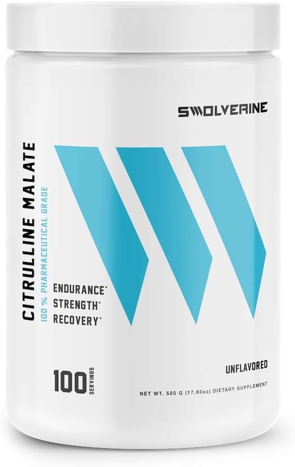 Citrulline Malate 2:1 | 2:1 Ratio of L-Citrulline & Malic Acid, Increases Strength, Enhances Muscular Endurance, Boost NO, Optimizes Recovery, 500g, 5g Per Serving, Unflavored, (100 Servings)