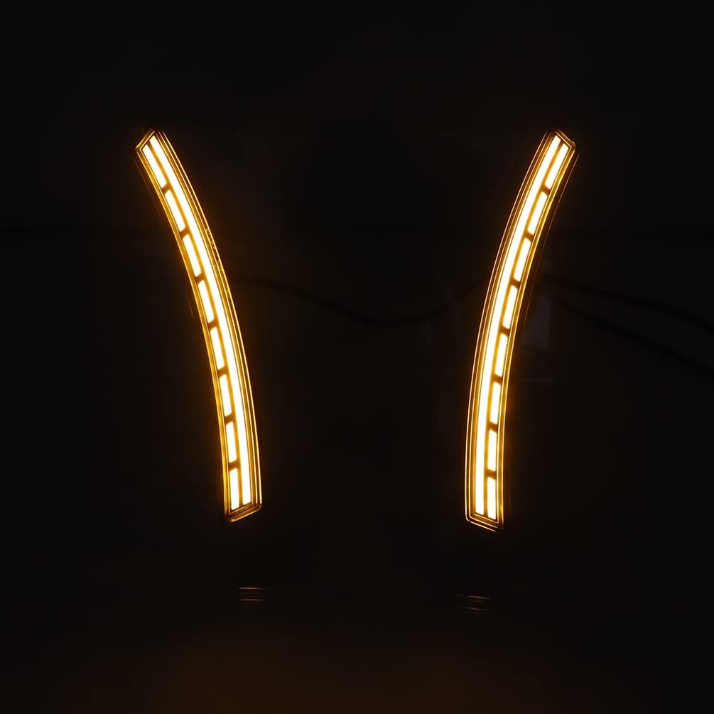 LED Front Fender Side Marker Fog Lights Fit for 2023 2024 Honda CRV Daytime Running Light DRL with Amber Sequential Turn Signal Driving Lights