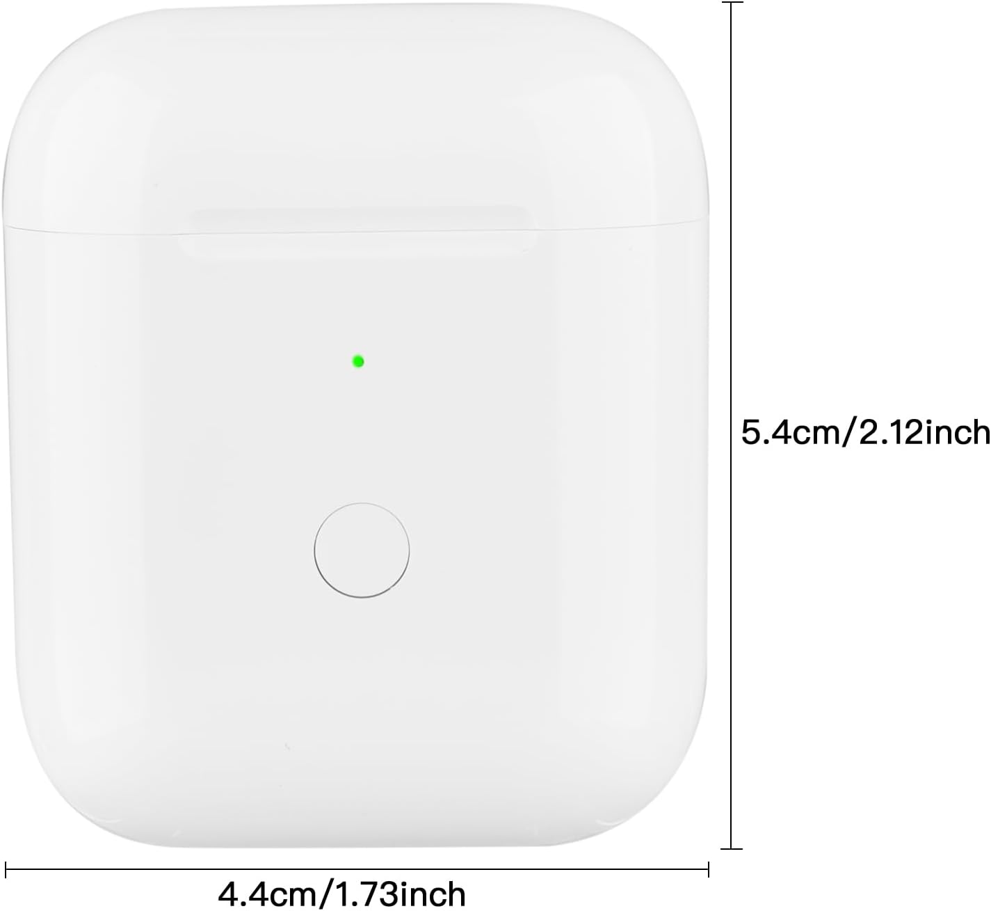 Replacement for Airpods 2 and 1 Charging Case,Support Both Wired and Wireless Charging,for iPods 2nd and 1st Generation Charger case(550mAh)