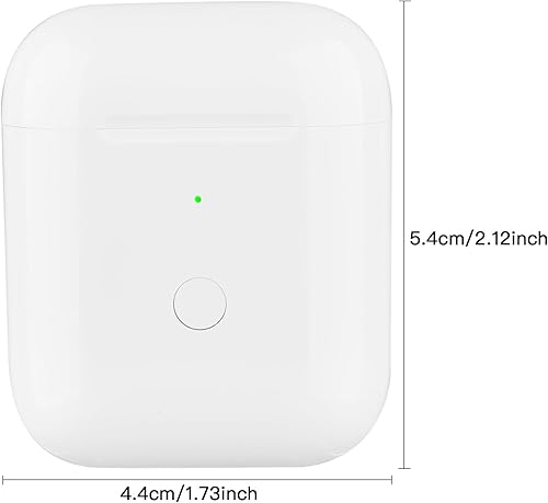 Vista 7 de Funda de carga de repuesto para Airpods 2 y 1, soporta carga con cable e inalámbrica, para iPods de 2ª y 1ª generación (550 mAh)