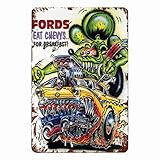 rat fink übersetzung Materialstil: Blech / Metallschilder / Vintage Blechschild / Wanddekoration 