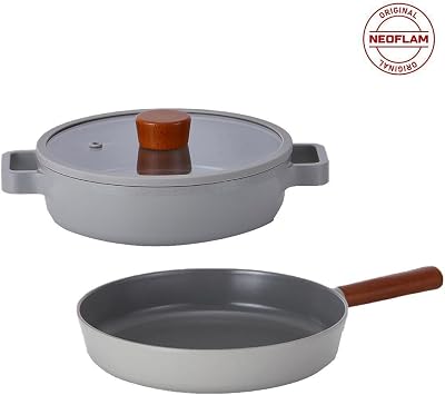 Fika Gri 3 Par a Pratik 26 cm Tava ve Tencere Seti