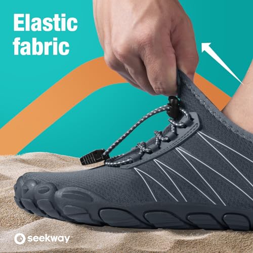 Image of SEEKWAY Mens Womens Water Shoes Quick-Dry Aqua Sock Barefoot Athletic Sports Shoes for Outdoor Beach Swim surf Walking Diving Boating Hiking Pool