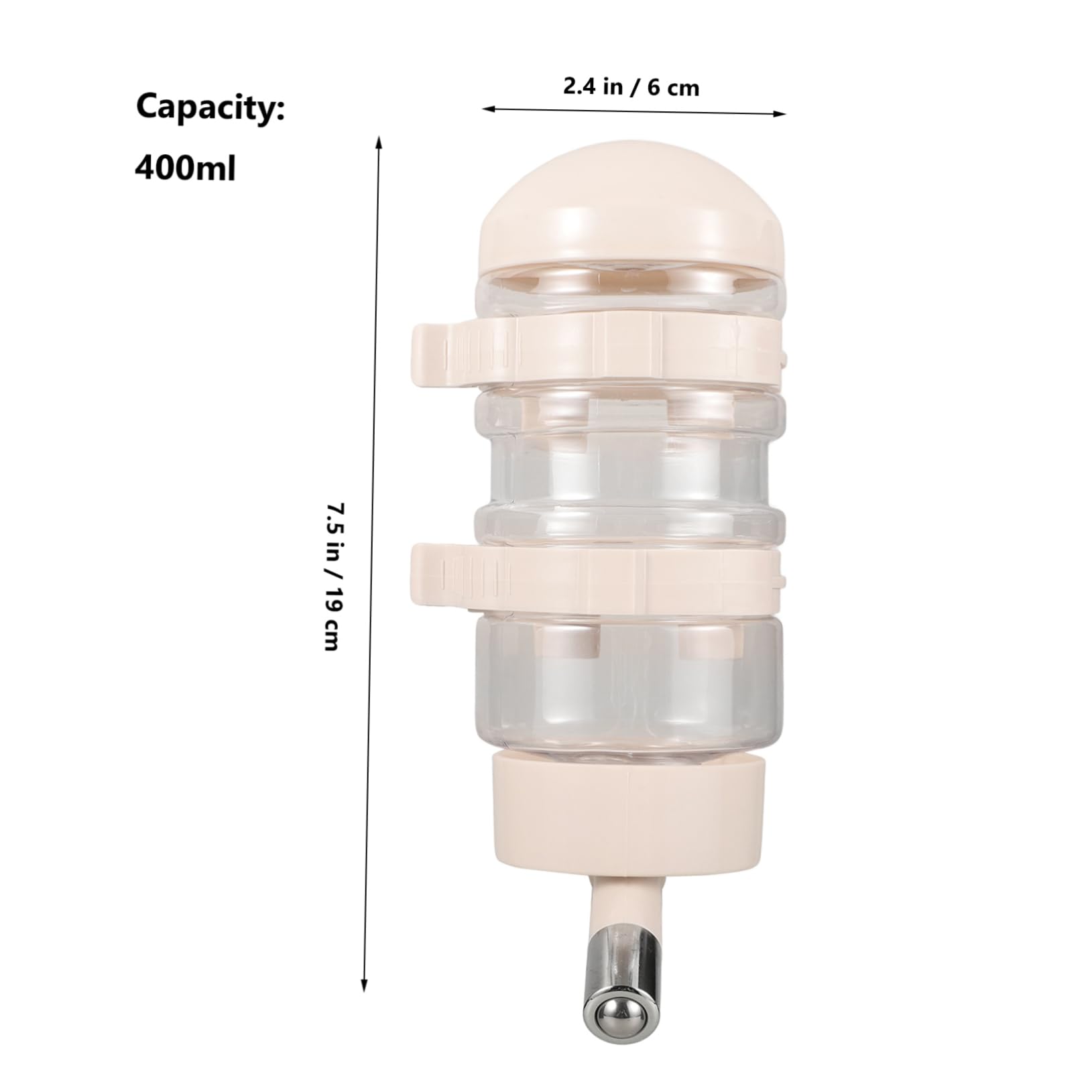 BESPORTBLE 5stücke Haustier Wasserflasche Automatischer Wasserspender Für Hunde Und Katzen Mit Stabilem Design Für Käfige Aus Edelstahl Leicht Zu Befüllen Und Auslaufsicher