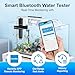 Kactoily 7-in-1 Smart Bluetooth Water Tester, Portable Digital pH/TDS/EC/ORP/Temperature/Salt/SG Meter with App Alert, Ideal for Pool/Aquarium/Hydroponics/Pond