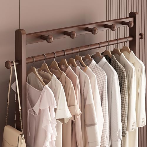 Portant à vêtements en bambou pour optimiser les petits espaces - 5