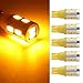 Partsam 5x Amber 10-5730-SMD Super bright 168 2825 W5W 194 T10 LED bulbs for Cab Roof Running Marker Light