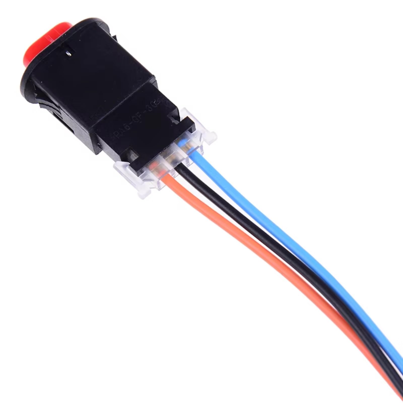 Interrupteur de contacteur d'allumage avec Verrouillage,Longueur 11,5cm,Lot de 2.Bouton de Feux de détresse pour Moto,Double clignotement,avec 3 Fils et Verrouillage intégré.