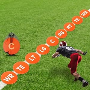 Sonwyoung 9 Pcs Football Lineman Spot Markers with Mesh Bag 9 Inch Non Slip Vinyl Poly Floor Agility Dots Flat Field Cones for Football Coaching Speed Agility Training Equipment (Orange) product image