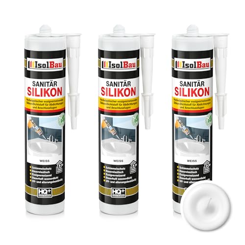 Sanitär Silikon Transparent 8 x 300 ml Küche Dusche Abdichten Kleben Dichtstoff