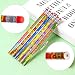 DXGSHSA 48PCS 100th Days of School Wooden Pencils with Erasers, Novelty Awards Incentives Pencils, Assortment colorful pencil for School Office Giveaways Party Supplies (100th Days)