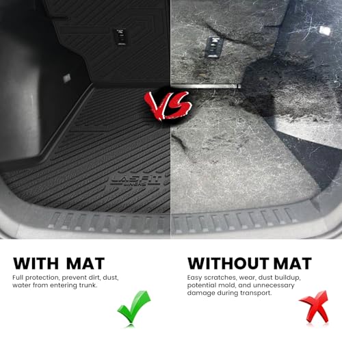 Image of LASFIT Trunk Mat with Backrest Mat for Chevy Equinox /GMC Terrain 2025-2027 | Only for Fuel, Not Fit EV, All Weather TPE Custom Fit Cargo Mat Trunk Liner with Backrest Mat, Easy to Wash, No-curling