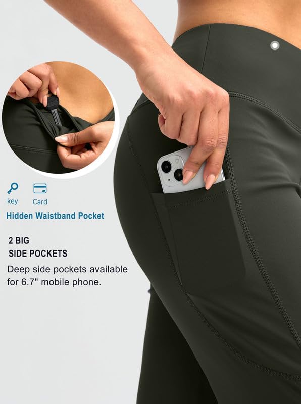 G Gradual Capri Pants for Women High Waist Workout Yoga Pants with Pockets Tummy Control Leggings Crop Straight - Image 5