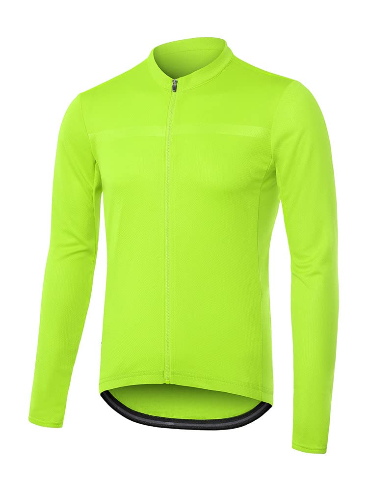 ARSUXEO Męska koszulka kolarska z długim rękawem slim fit koszulka rowerowa kolarska