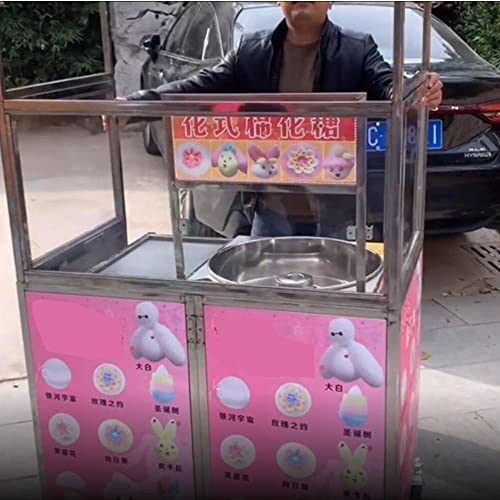 Zuckerwatte-Maschine, kommerzieller faltbarer Wagen für Zuckerwatte, Tischzuckermaschine, perfekt für Partys und Veranstaltungen – Bild 7
