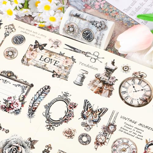 Cinta de PET vintage para diseñar álbumes sin arrugar el papel 5