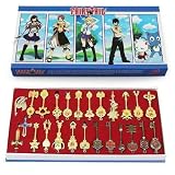 llaves de fairy tail mercadolibre Incluye: un mono de llavero Xcoser Cosplay Accessories Fairy Tail - Llaveros (24 unidades, para decoración)