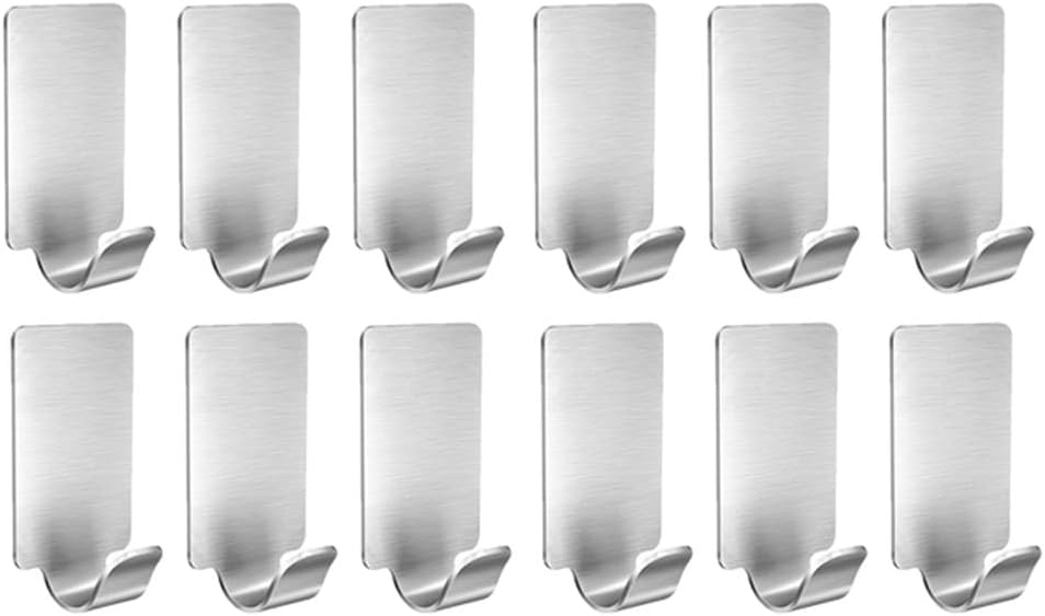 Sticky Stainless Steel Towel Hook Wall Hanging Kitchen Bathroom Self Adhesive