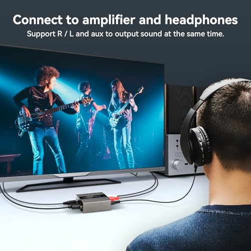 Image of HDMI ARC Adapter 4K60Hz HDMI ARC Audio Extractor with 3.5mm and L R Stereo Audio for HDTV Soundbar Speaker Amplifier