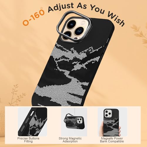 Image of AIBEX Aramid Fiber MagSafe Case Compatible for Apple iPhone 13 Pro| Slim Protective Back Cover with Built-in Magnets| Wireless Charging Support| Camera Ring Stand| Shockproof with Air Guard Corners