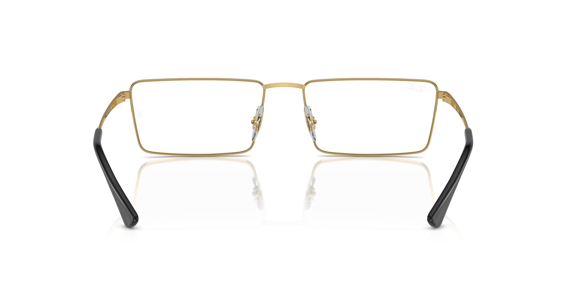 Ray-Ban Rx6541 Emy prostokątne oprawki na okulary na receptę, Obiektyw złoty/demo, 58 mm