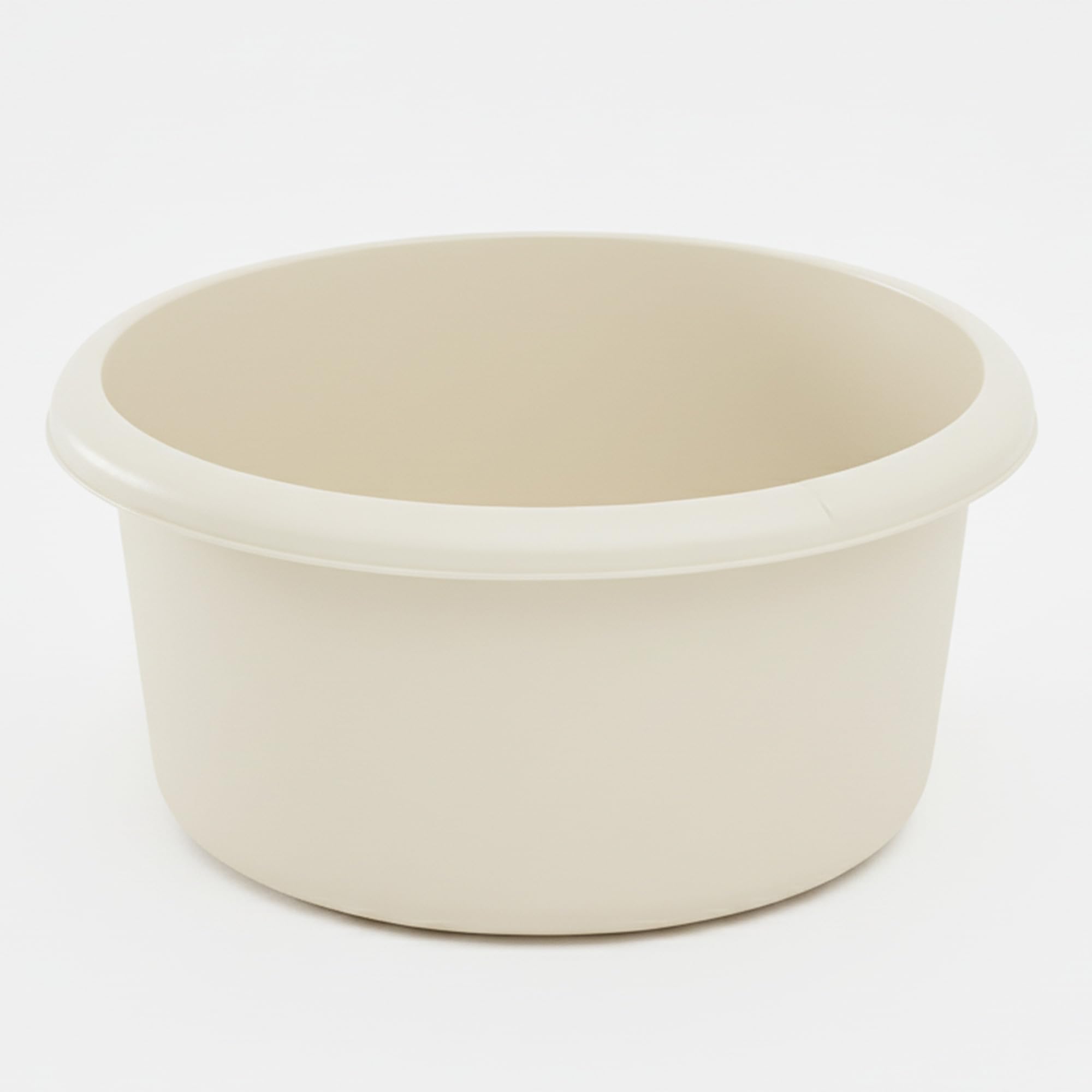 Besto Cream Washing Up Bowl For Sink | 4 Liter Small Round Kitchen Sink Bowls | Wash Up Basin Bowl For Kitchen Sinks