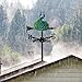 Colorful Rooster Weather Vane Spinner Wind Direction Farm Scene Stake Metal Outdoor Peacock Weathervane Ornament for Garden Yard Decoration (Eagle)