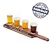 Produktbild Handgefertigt Deluxe Professional Bier Flight mit Tafel, 5-teilig Casual cedar