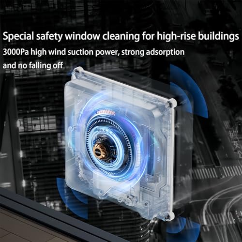 Robot de limpieza de ventanas inteligente con motor de alta succión y doble depósito 4