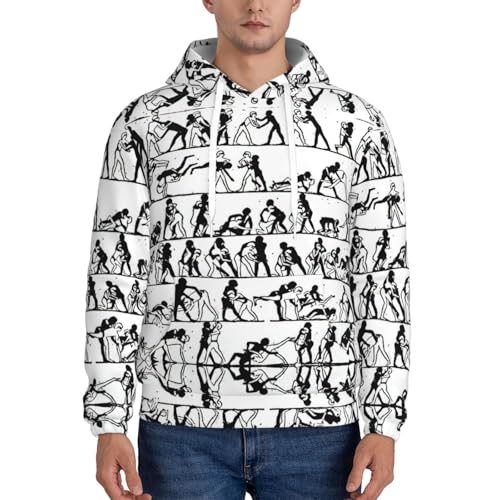 Sweat à capuche tendance pour hommes imprimé polaire chaud