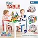Produktbild PlayBuild Kinder 4 in 1 Spiel-und Aufbautischset für Aktivitäten im Innenbereich, Wasserspiele im Außenbereich, Spielzeugaufbewahrung und Bausteinspaß. Enthält 2 Kleinkinderstühle,Weiß