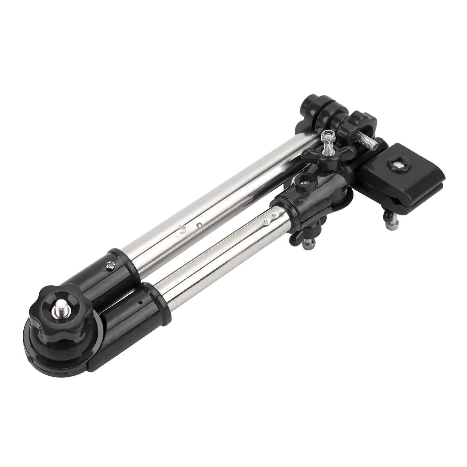 Soporte de Montaje en Paraguas - Soportes de Paraguas de Bicicleta de Acero Inoxidable Soporte de Paraguas de sombreado para Cochecito al Aire Libre Giratorio de 360 ​​​​Grados(Negro)