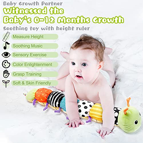 Sirecal Baby Toys 0-6 Months: Infant Musical Stuffed Animal Activity Soft Toys With Multi-Sensory Crinkle, Rattle & Textures, For Tummy Time Newborn 0 3 6 9 12 Months Boys & Girls Gifts, Caterpillar #TOP6