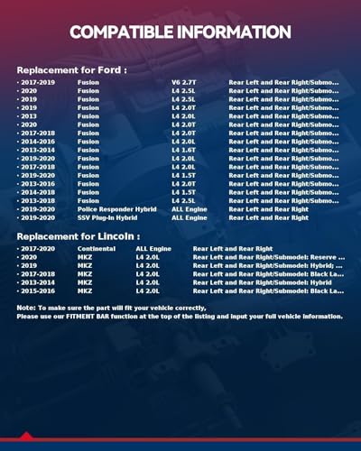 Image of KAX Brake Caliper Rear for 2013-2020 Ford Fusion