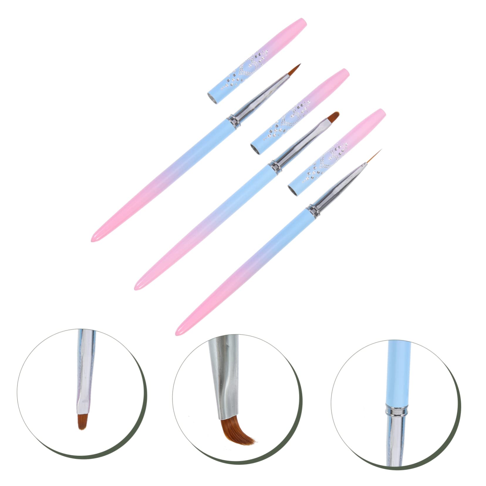 Beavorty 5 Set Di Strumenti Per Nail Art Set Per Nail Art Forniture Per Nail Art in Gel Punte Per Manicure 3 Pezzi * 5