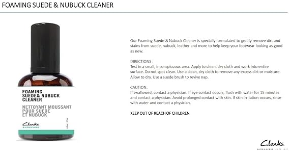 Nubuck Cleaner Foam Cleaner Suede Shoe Care Buy Clarks Foaming