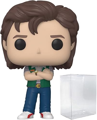 POP [Stranger Things - Steve Harrington [Temporada 4] Video Store Outfit Funko Figura de vinilo (paquete con funda protectora de caja compatible),
