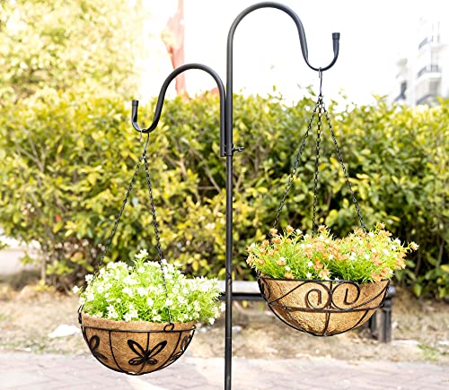 Dokimiya Metal Hanging Planter Basket Flower Pot With Coconut Coir Liner Plant Holder For Indoor Outdoor Balcony Home Garden Decor Butterfly Pattern, 10 Inch, 2 Pack #TOP3