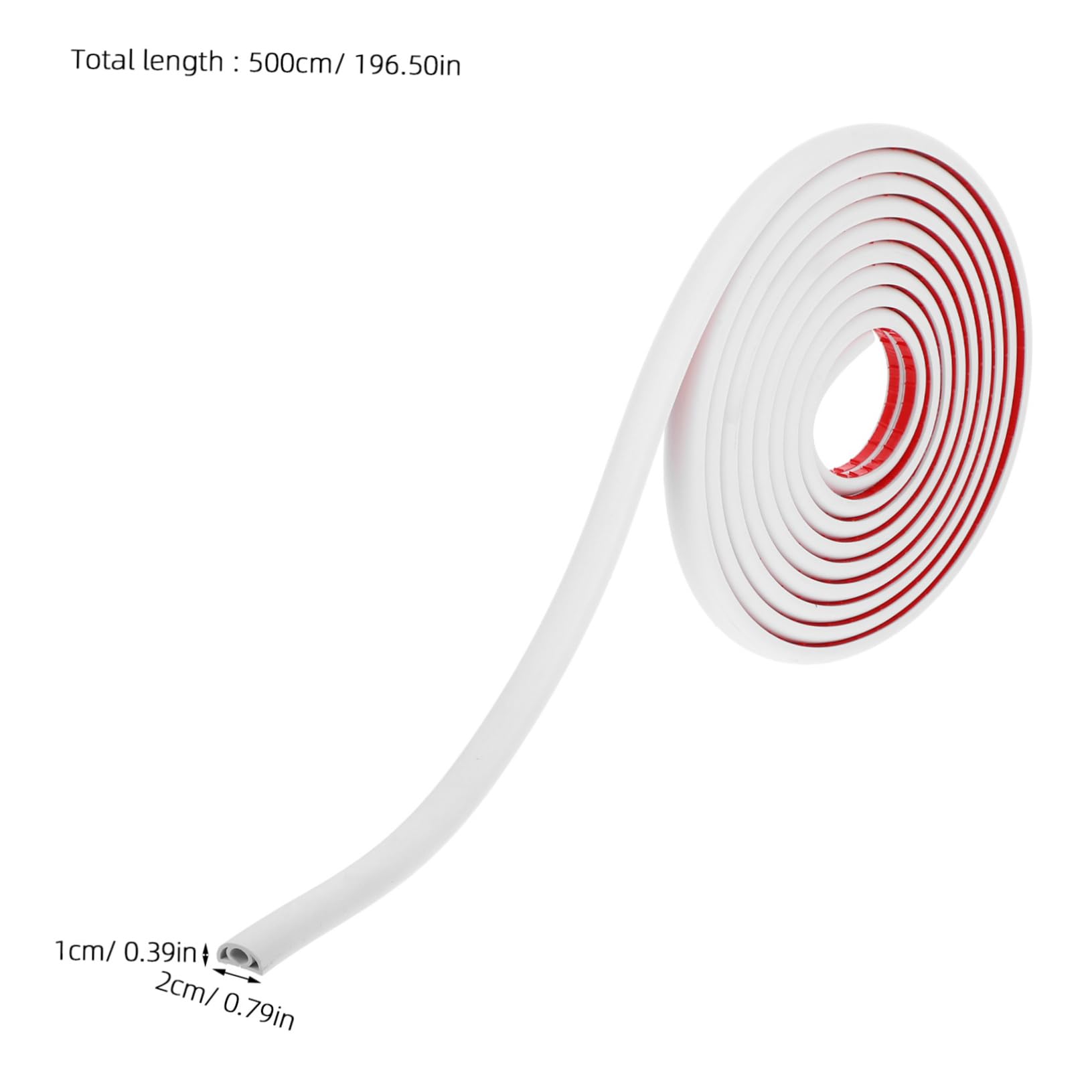 POPETPOP Floor Cord Cover Self-Adhesive Hider for Home Office Capacity Easy Setup Wide Cord Protector